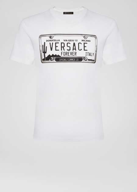 Versace License Plate Logo T-shirt Herr - 430671GSP